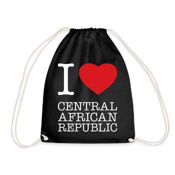 I love Central African Republic - Drawstring Bag - black - Front