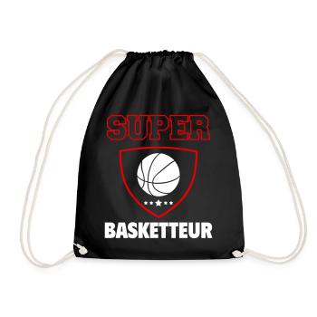 Super basketteur, fête des pères, noël - Sac de sport léger - noir - Devant