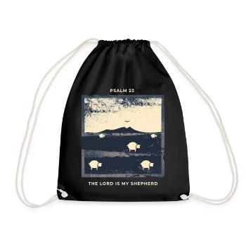 Psaume 23 Le Seigneur est mon berger - Sac de sport léger - noir - Devant