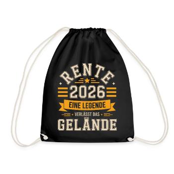 Pension 2026 A legend leaves the site - Drawstring Bag - black - Front