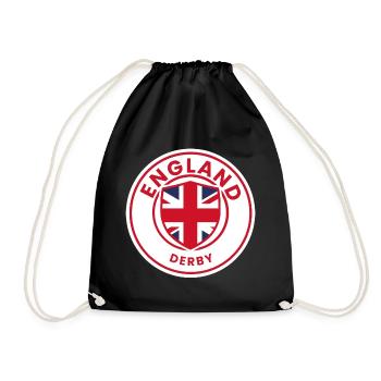 Union Jack Shield Design - Drawstring Bag - black - Front
