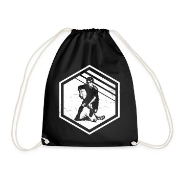 Floorball style for every occasion - Drawstring Bag - black - Front