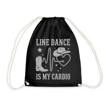 Line Dance Cardio Cowboy - Turnbeutel - Schwarz - Vorne