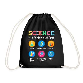 Science arouses curiosity - Drawstring Bag - black - Front