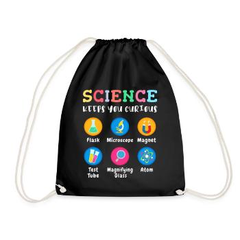 Science arouses curiosity - Drawstring Bag - black - Front