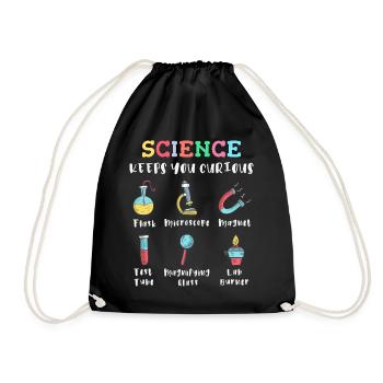Science arouses curiosity - Drawstring Bag - black - Front