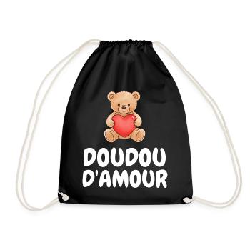 Love Blanket Humor Cute Gift - Drawstring Bag - black - Front