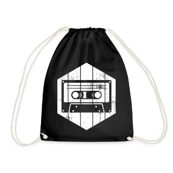 Cassette des années 80 - Sac de sport léger - noir - Devant