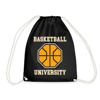 Basketball University Emblem - Drawstring Bag - black - Front