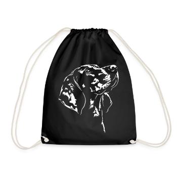 Chiens silhouette de Coonhound noirs et beiges Wilsigns - Sac de sport léger - noir - Devant