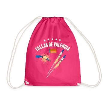 Fallas De Valencia Fireworks - Drawstring Bag - fuchsia - Front