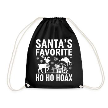 Santas Lieblings Ho Ho Hoax - Turnbeutel - Schwarz - Vorne