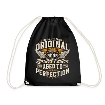 Cadeau vintage 18 anniversaires vintage 2008 - Sac de sport léger - noir - Devant