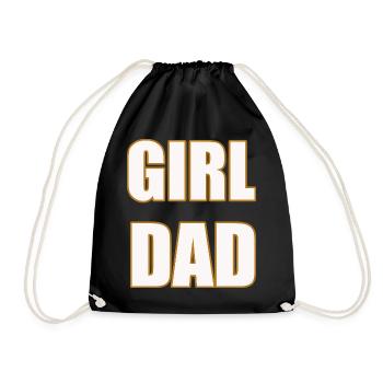 Papa fille Fier Père de Filles Chemise - Sac de sport léger - noir - Devant