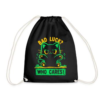 Pas de chance : Qui s’en soucie - Sac de sport léger - noir - Devant