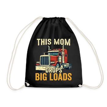 Mère camionneur Chauffeur de semi-remorque Maman - Sac de sport léger - noir - Devant