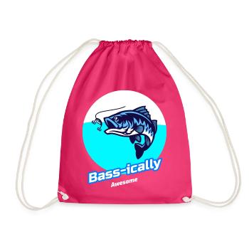 Bassmäßig großartig - Turnbeutel - Fuchsia - Vorne