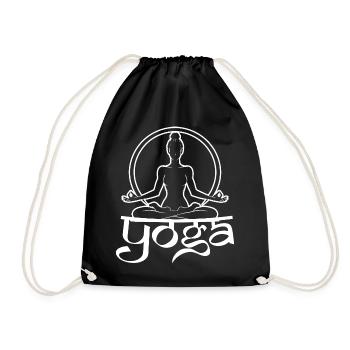 Yoga Silhouette Méditation Bien-être Relaxation - Sac de sport léger - noir - Devant