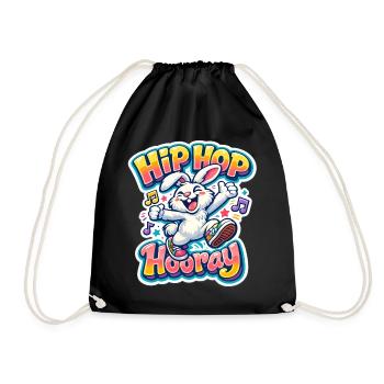 Enfants lapins - Sac de sport léger - noir - Devant