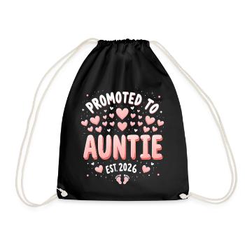Tante 2026 Tante 2026 Befördert zu Tante 2026 - Turnbeutel - Schwarz - Vorne