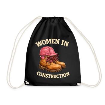 Bottes et casque de travail pour femmes dans la construction - Sac de sport léger - noir - Devant