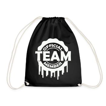 official_team_member - Drawstring Bag - black - Front