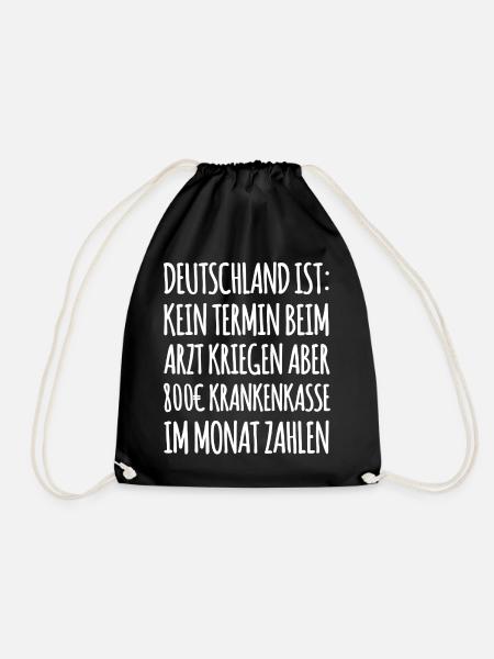 Lustiger Spruch Arbeit Unternehmer - Turnbeutel - Schwarz
