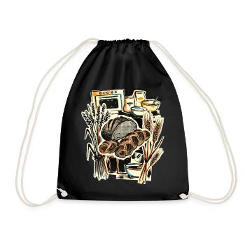 Baking Baker Vintage - Drawstring Bag - black - Front