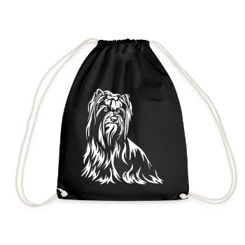 Yorkshire Terrier « Édition noire » - Sac de sport léger - noir - Devant