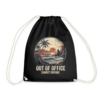 Out of Office - Drawstring Bag - black - Front
