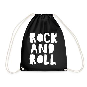 Rock'n'Roll Bold Typografie - Turnbeutel - Schwarz - Vorne