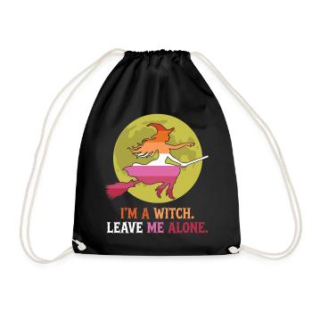 Pride Month LGBTQ - I'm a Witch. Leave Me Alone - Drawstring Bag - black - Front