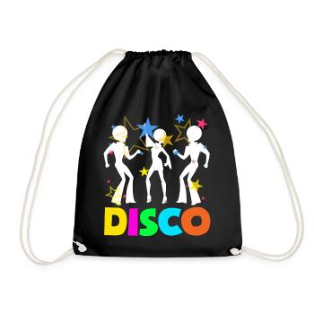 Retro Back to the 80s Vintage Design - Turnbeutel - Schwarz - Vorne