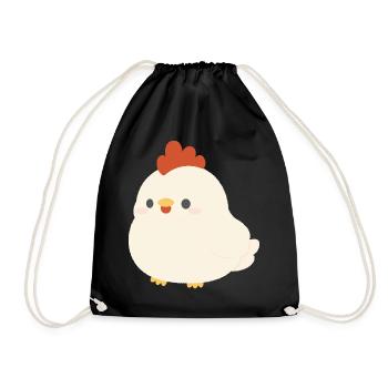 poulet - Sac de sport léger - noir - Devant