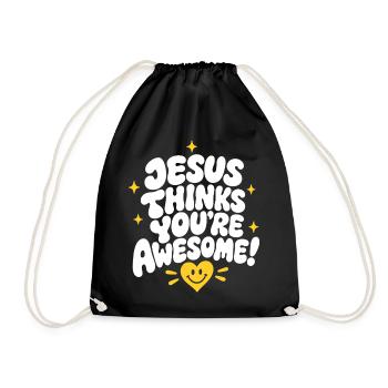 Jésus te trouve génial - Sac de sport léger - noir - Devant