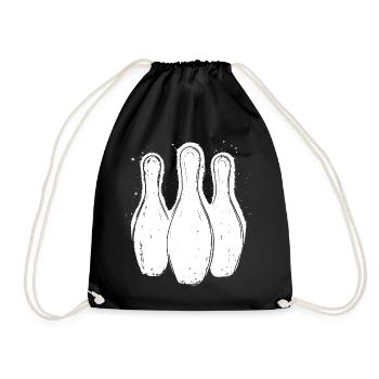 Bowling Pins - Drawstring Bag - black - Front
