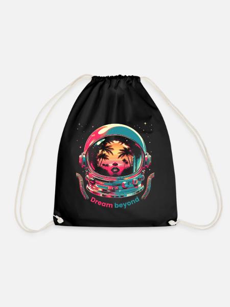 Cosmic Dreamer - Drawstring Bag - black