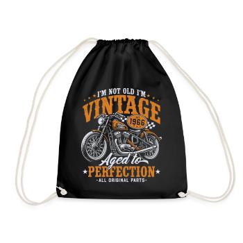 Cadeau d’anniversaire de moto vintage vintage 1966 - Sac de sport léger - noir - Devant