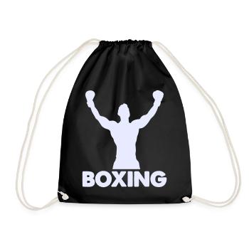 Boxer Sieg Silhouette - Turnbeutel - Schwarz - Vorne