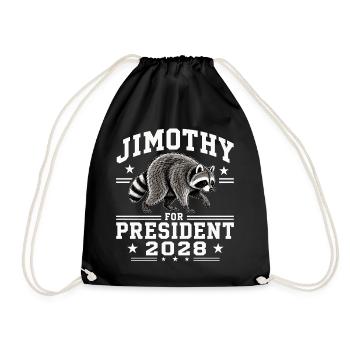 Jimothy as President 2028 - Drawstring Bag - black - Front