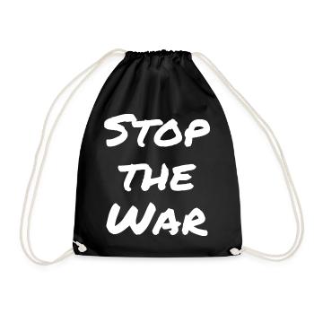 Stop the war - Turnbeutel - Schwarz - Vorne