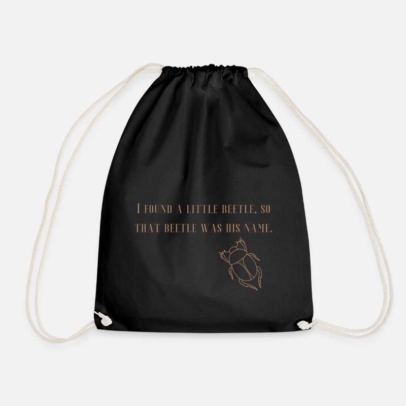 Rosenkäfer, goldgelb, Spruch, minimalist design - Turnbeutel - Schwarz