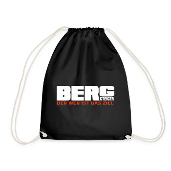 Bergsteiger Felsklettern Seilschaft Bergpfad - Turnbeutel - Schwarz - Vorne