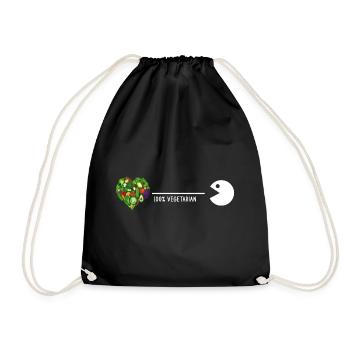 Vegetarian Organic Vegetarian Vitamins Healthy-Food - Drawstring Bag - black - Front