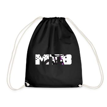 Mountain bike MTB downhill tour - Drawstring Bag - black - Front