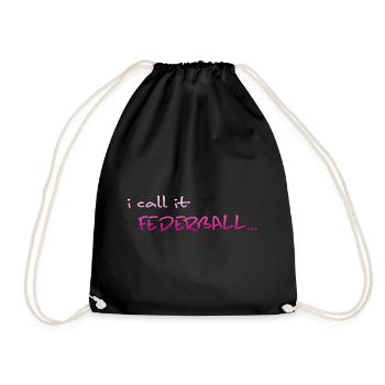 Federball Badminton crossminton - Turnbeutel - Schwarz - Vorne