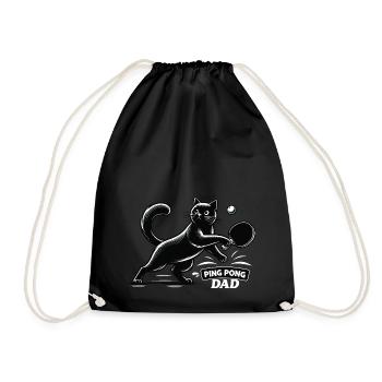Table Tennis Katze Pingpong Black Cat Dad Outfit - Sac de sport léger - noir - Devant