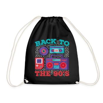 90s 90s - Drawstring Bag - black - Front