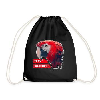 Parrot - Drawstring Bag - black - Front