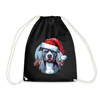 Pitbull Xmas Gifts - Drawstring Bag - black - Front